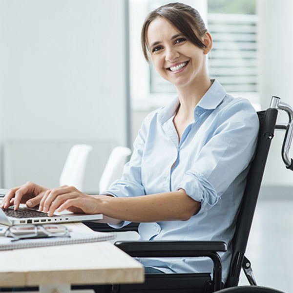 Woman in a wheelchair