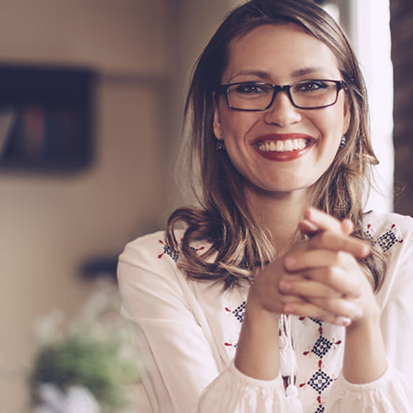 Woman smiling